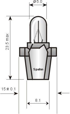 SPAHN GLÜHLAMPEN Kvēlspuldze, Instrumentu paneļa apgaismojums 2222